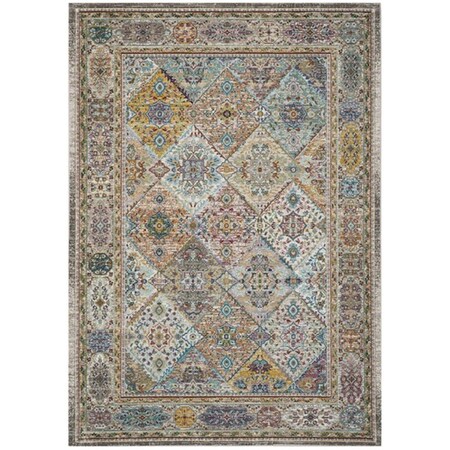 Safavieh Aria Medium Rectangle Area Rug Cream & Multicolor - 5 ft.-1 in. x 7 ft.-6 in. ARA127C-5